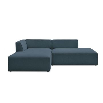 Colțar modular albastru închis (cu colț pe partea stângă/în formă de ”L”) Megeve – Bobochic Paris