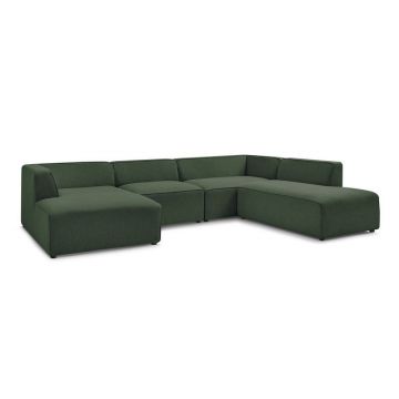 Colțar modular verde (cu colț pe partea dreaptă/în formă de 