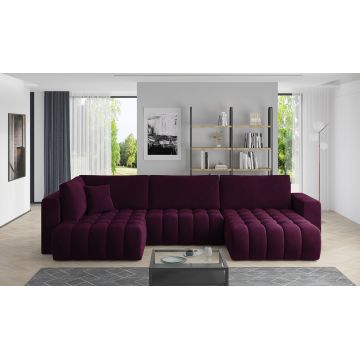 Coltar extensibil dreapta 6 locuri ELTAP, RT-25VE, Bonito, 350x175x92 cm, lemn/poliester, violet inchis