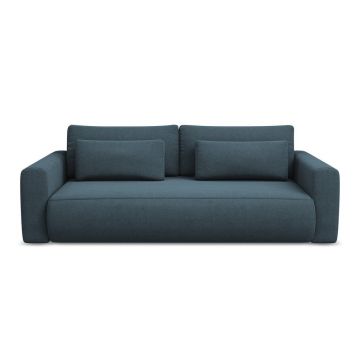 Canapea albastră extensibilă/cu spațiu de depozitare 238 cm Kapua – Makamii