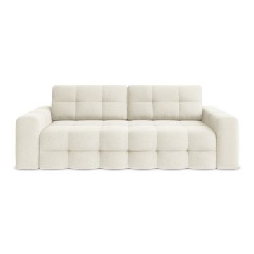Canapea bej extensibilă cu tapițerie din țesătură bouclé 255 cm Milu – Makamii