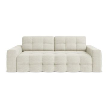 Canapea bej extensibilă cu tapițerie din țesătură bouclé 255 cm Milu – Makamii