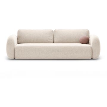Canapea crem extensibilă/cu spațiu de depozitare cu tapițerie din chenille 262 cm Tonale – Cosmopolitan Design