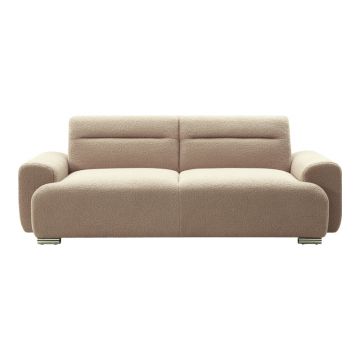 Canapea cu trei locuri Harmonious pakoworld boucle bej 223,5x92x81cm