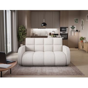 Canapea extensibila 3 locuri ELTAP, Deverio, 154x103x83 cm, lemn/poliester, alb