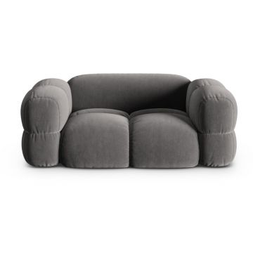 Canapea gri cu tapițerie din catifea 180 cm Loretto – Cosmopolitan Design