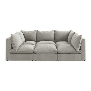 Canapea gri deschis 255 cm Manao – Makamii