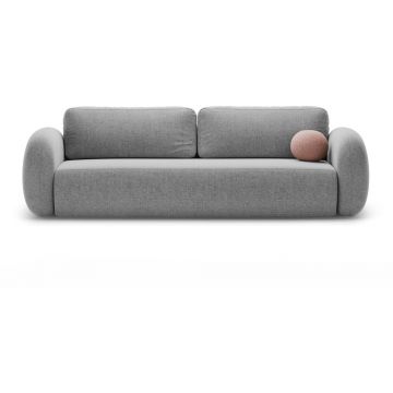 Canapea gri deschis extensibilă/cu spațiu de depozitare cu tapițerie din chenille 262 cm Tonale – Cosmopolitan Design