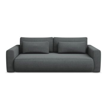 Canapea gri închis extensibilă/cu spațiu de depozitare 238 cm Kapua – Makamii
