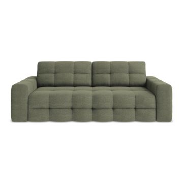 Canapea kaki extensibilă cu tapițerie din țesătură bouclé 255 cm Milu – Makamii
