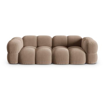 Canapea maro cu tapițerie din catifea 250 cm Loretto – Cosmopolitan Design
