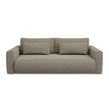 Canapea maro deschis extensibilă/cu spațiu de depozitare 238 cm Kapua – Makamii