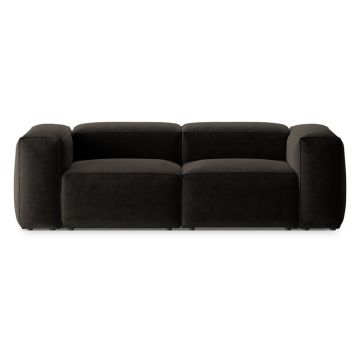 Canapea neagră 224 cm Bergano – Cosmopolitan Design