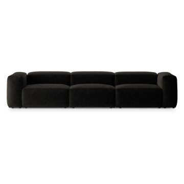 Canapea neagră 364 cm Bergano – Cosmopolitan Design