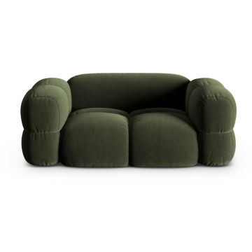 Canapea verde cu tapițerie din catifea 180 cm Loretto – Cosmopolitan Design