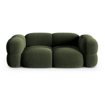 Canapea verde cu tapițerie din catifea 210 cm Loretto – Cosmopolitan Design