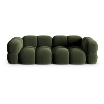Canapea verde cu tapițerie din catifea 250 cm Loretto – Cosmopolitan Design