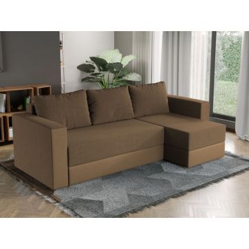 Coltar Extensibil Alfa Stofa Maro / Piele Cappuccino