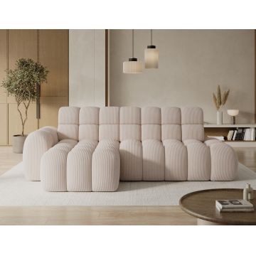 Coltar extensibil dreapta 3 locuri ELTAP, Ceedro, 283x165x98 cm, lemn/poliester, bej