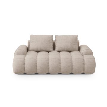 Canapea 2 locuri, Linz, Cosmopolitan Design, 175x100x84 cm, tesatura structurata, bej sand