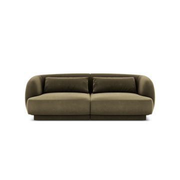 Canapea 2 locuri, Tulum, Cosmopolitan Design, 180x90x70 cm, catifea, verde