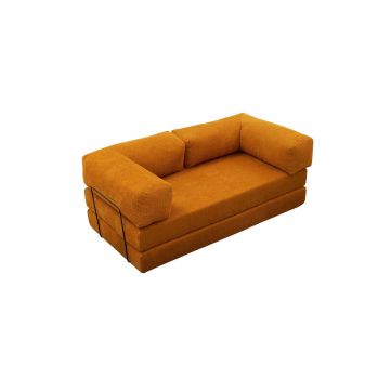 Canapea 3 locuri, Atelier Del Sofa, chenille, portocaliu, 190x95x75 cm