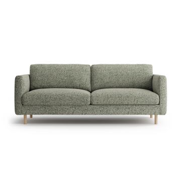 Canapea 3 locuri, Eden, Micadoni, 173x92x90 cm, tesatura structurata, verde muschi melanj