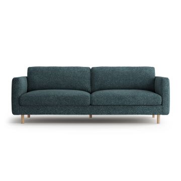 Canapea 4 locuri, Eden, Micadoni, 209x92x90 cm, tesatura structurata, verde albastrui melanj