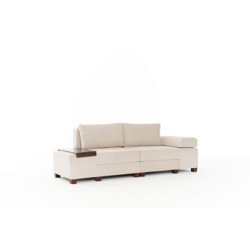Canapea extensibila 3 locuri, Atelier Del Sofa, chenille, crem, 233x93x83 cm