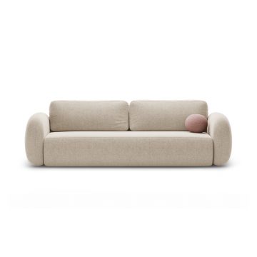 Canapea extensibila 3 locuri, Tonale, Cosmopolitan Design, 262x105x88 cm, tesatura chenille, bej inchis
