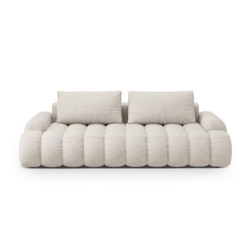 Canapea extensibila 4 locuri, Linz, Cosmopolitan Design, 250x100x84 cm, tesatura structurata, bej
