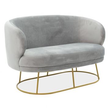 Canapea Gloria 2 Locuri Gri 132x82x83 cm