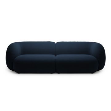 Canapea modulara 4 locuri, Kate, Micadoni, 243x99x76 cm, catifea, albastru regal
