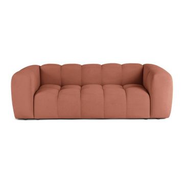 Canapea teracotă cu tapițerie din catifea 225 cm Cube – Bonami Selection