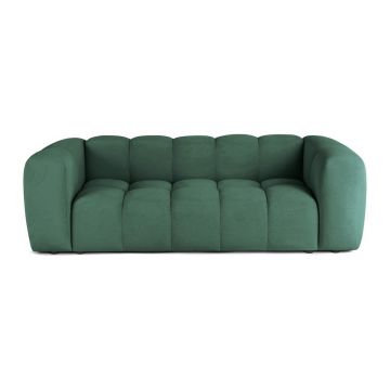 Canapea verde cu tapițerie din catifea 225 cm Cube – Bonami Selection