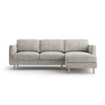 Coltar dreapta 3 locuri, Eden, Micadoni, 250x150x90 cm, tesatura structurata, bej melange