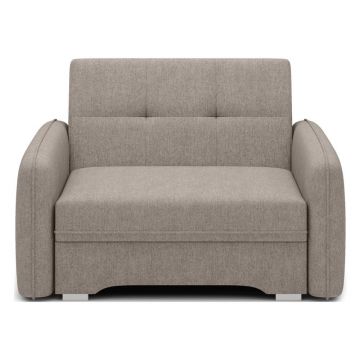 Canapea bej extensibilă/cu spațiu de depozitare cu tapițerie din chenille 102 cm Laine – ELTAP