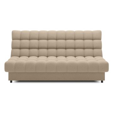 Canapea bej extensibilă/cu spațiu de depozitare cu tapițerie din țesătură bouclé 197 cm Clareta – ELTAP