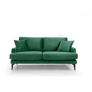 Canapea fixa PAPIRA, 2 locuri, verde, 175x90x88 cm