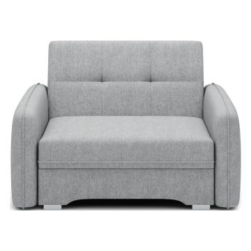 Canapea gri deschis extensibilă/cu spațiu de depozitare cu tapițerie din chenille 102 cm Laine – ELTAP