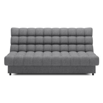 Canapea gri extensibilă/cu spațiu de depozitare cu tapițerie din chenille 197 cm Clareta – ELTAP