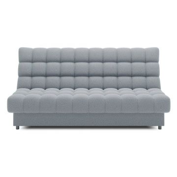Canapea gri extensibilă/cu spațiu de depozitare cu tapițerie din țesătură bouclé 197 cm Clareta – ELTAP