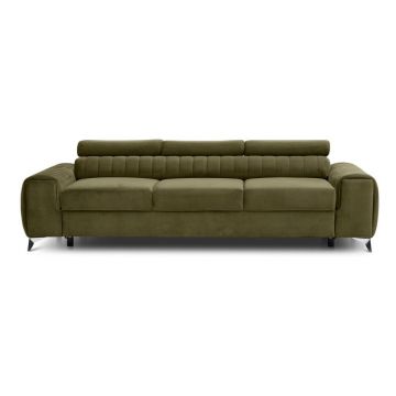 Canapea kaki extensibilă cu tapițerie din catifea 261 cm Laurence – ELTAP