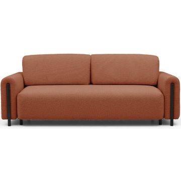 Canapea teracotă extensibilă/cu spațiu de depozitare cu tapițerie din țesătură bouclé 244 cm Arcadova – ELTAP