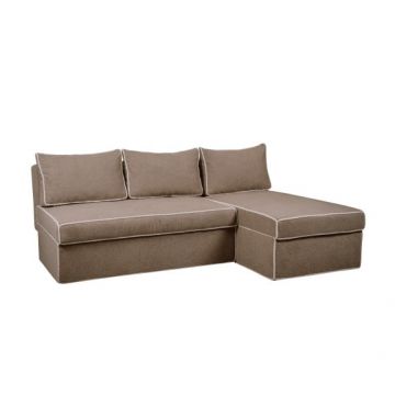 Coltar Extensibil Cu Lada New Modulo, Interschimbabil Stanga/Dreapta, Bej inchis Boucle, 220 X 80 X 155 Cm