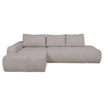 Coltar Extensibil Stanga Luna, Lada Depozitare, 5 Locuri, Anthology 15 Silver, 264 Cm