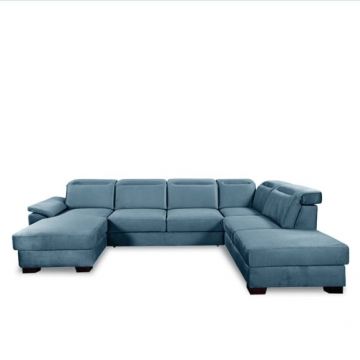 Coltar U Extensibil Cu Lada Dax, Tetiere Reglabile, 375 Cm