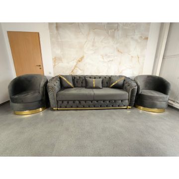 SET ALITA GRI CANAPEA EXTENSIBILA+2 FOTOLII PERSONALIZABIL PE CULORI