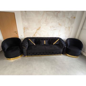 SET ALITA NEGRU CANAPEA EXTENSIBILA+2 FOTOLII PERSONALIZABIL PE CULORI