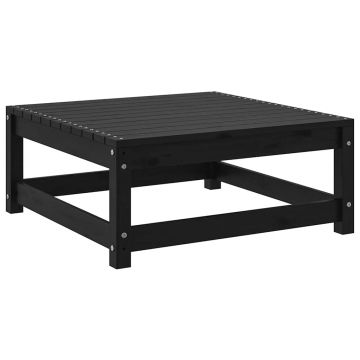 vidaXL Taburet de grădină, negru, 70x70x30 cm, lemn masiv de pin